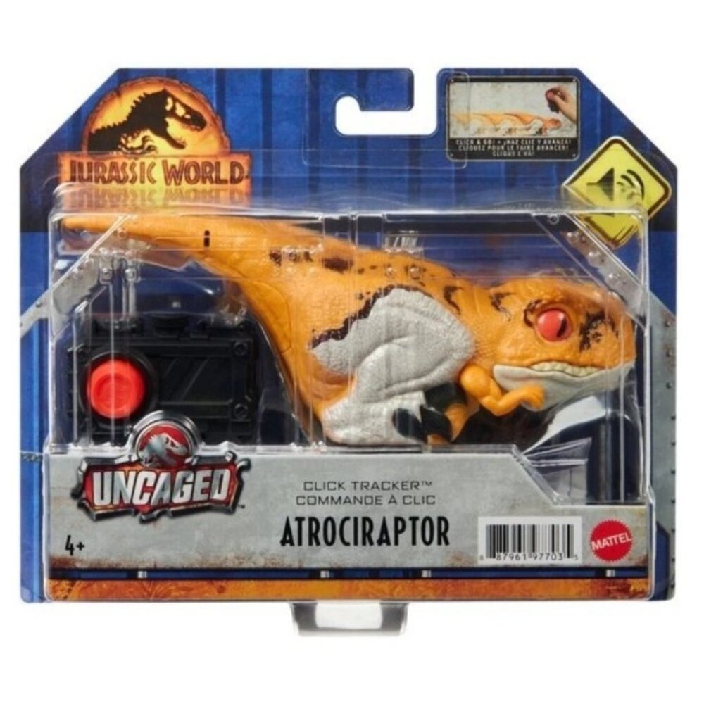 Jurassic World Dominion Uncaged Click Tracker Atrociraptor Dinosaur NWT